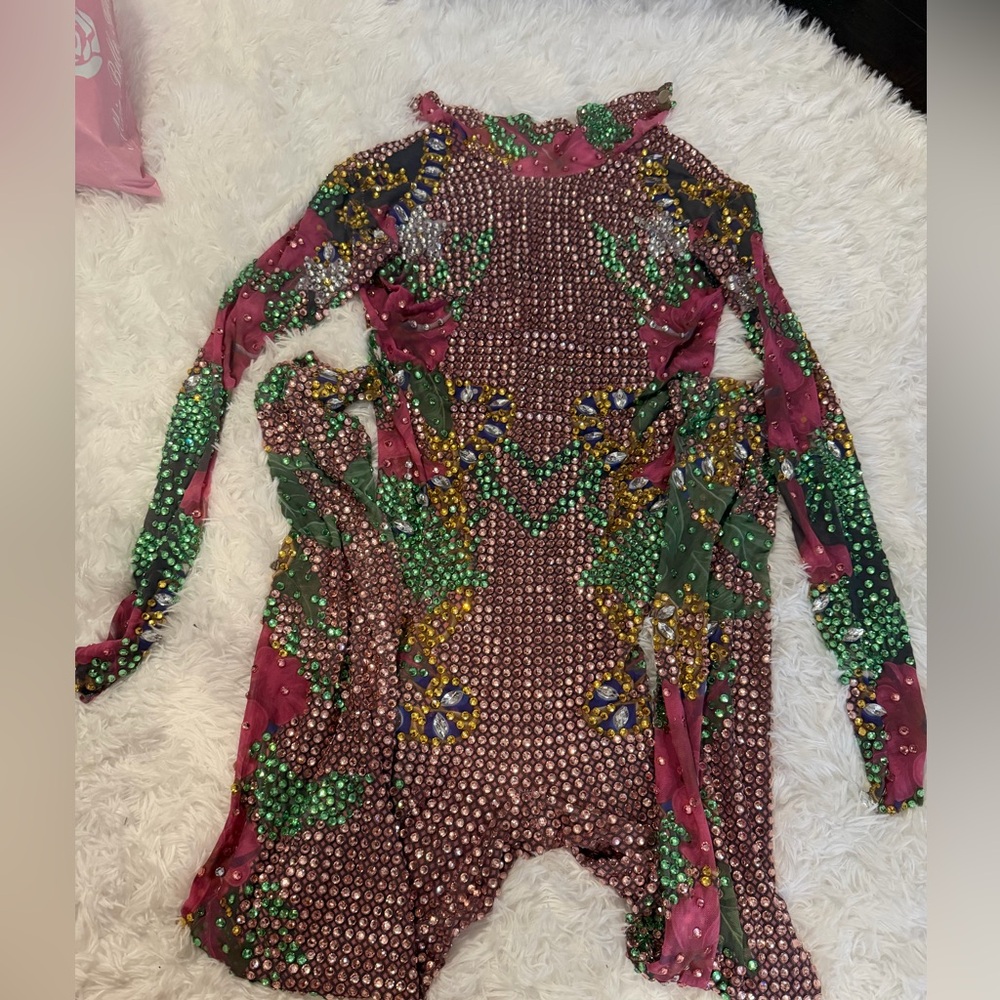 Mewmews Multicolor Rhinestone Jumpsuit - Picture 5 of 6